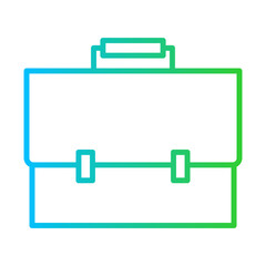 Portfolio marketing icon with blue and green gradient outline style. portfolio, layout, business, brochure, template, presentation, catalog. Vector illustration