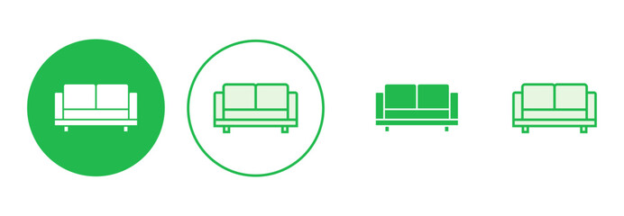 Sofa icon set. sofa icon illustration