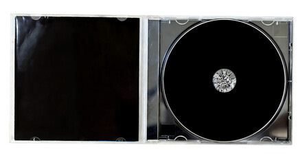 Opened CD jewel case  - obrazy, fototapety, plakaty