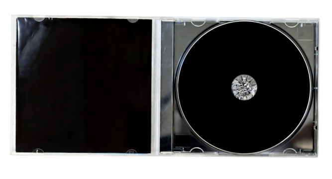 Opened CD jewel case 