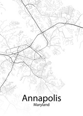 Annapolis Maryland minimalist map