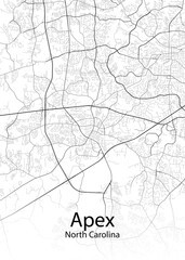 Fototapeta na wymiar Apex North Carolina minimalist map