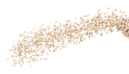 White bean fly explosion group, white bean float explode, abstract cloud fly. Off-white beans...