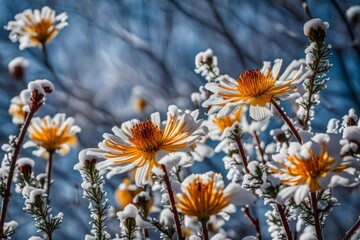 A poem about the beauty of winter flowers in the New Year.