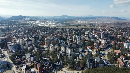Foto op Canvas View of Serbia's Belgrade and Zlatibor regions in the wintertime © Wirestock