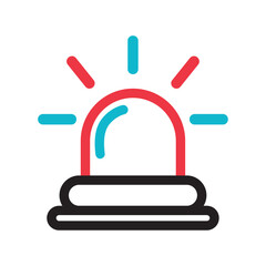 Outline of an ambulance siren Medical icon Vector