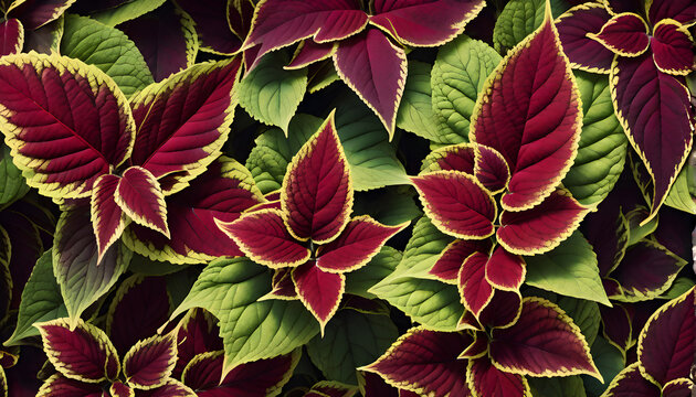 Coleus  leaf pattern Background