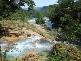 Agua azul, Chiapas, México.