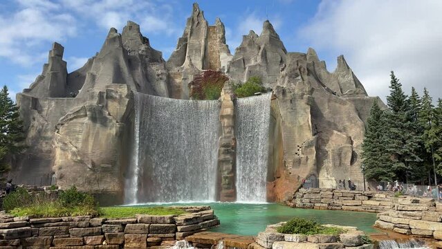 Scenic view of Victoria Falls at Wonderland Canada on a sunny day