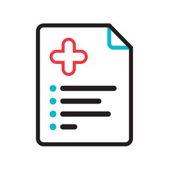 Obraz premium Isolated clinic history medical icon Vector