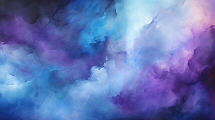 AI generated illustration of a abstract watercolor background in hues of purple, blue and violet