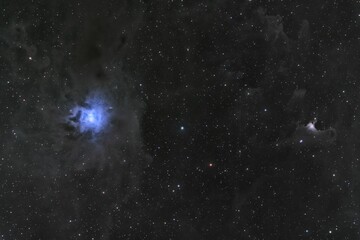 Mesmerizing iris nebula in the night sky