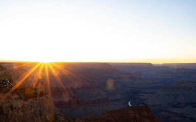 sunset in the grand canyon