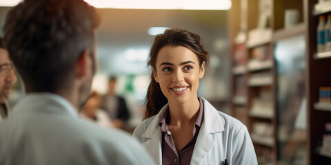 Energetic pharmacy professional provides expertise with a smile