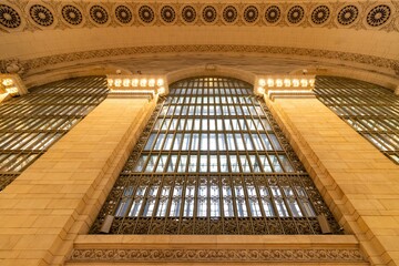 Stunning interior details of the Grand Central Terminal in New York City