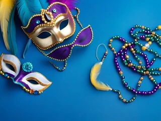 carnival mask, mardi gras necklaces