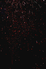Lights in the dark, flares, fireworks abstract Overlay Landscape