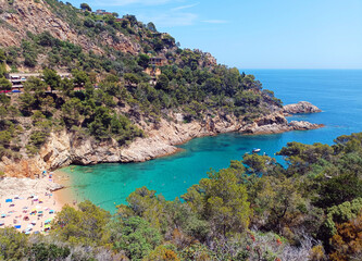 View of the coast of the region sea. Costa Brava. Spain