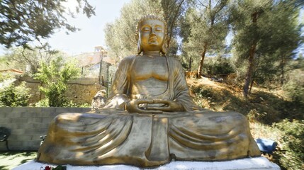 Buddha status at Truc Lam Pagoda in Marseilles