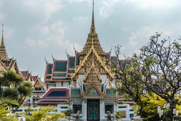 Grand Palace, a magnificent Buddhist temple in Bangkok, Thailand.