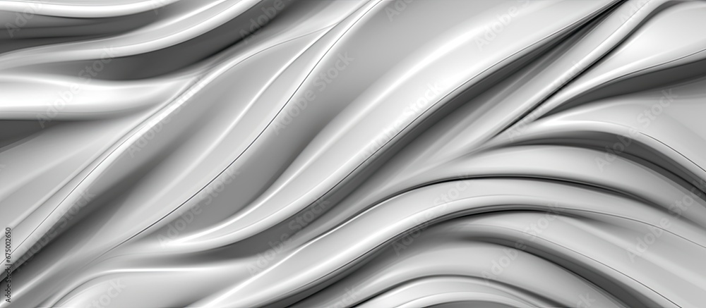 Poster the abstract illustration on the wall features a mesmerizing pattern of silver and steel creating a 
