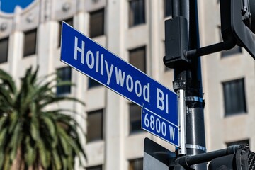 Iconic Hollywood Boulevard sign, a symbol of Los Angeles, California