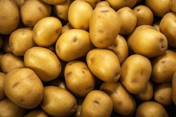A fresh, organic farmers potatoes in a supermarket
