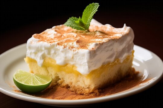 AI generated illustration of a delightful slice of suspiro a la limena