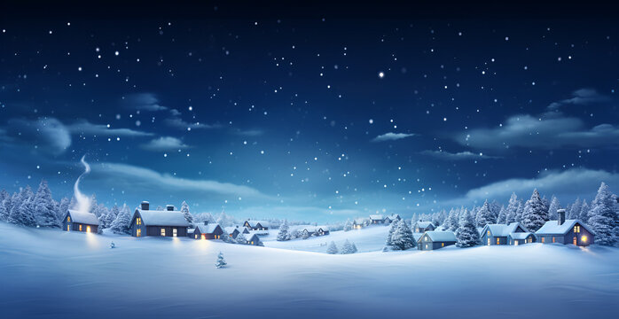 winter landscape with mountains and snow, snow house images, christmas winter fairy village