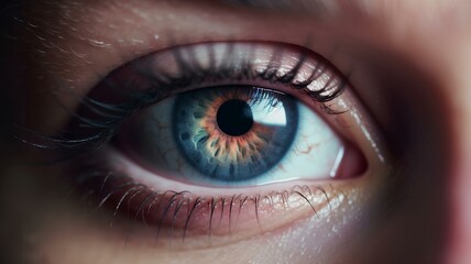 close-up eye person very colorful