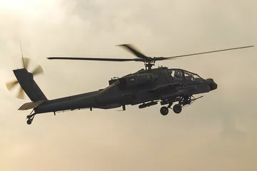 Fotobehang AH 64 Apache attack helicopter © Wirestock