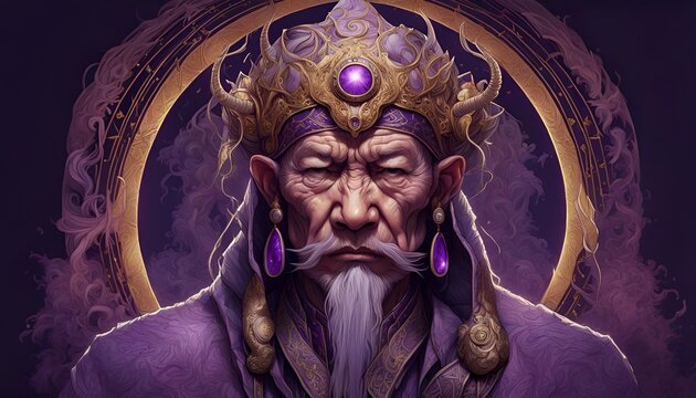 Mongolian Warrior in Royal Traditional Attire ~ Created with Generative AI.