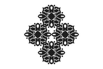 Abstract Ornament Border Design With Transparent Background