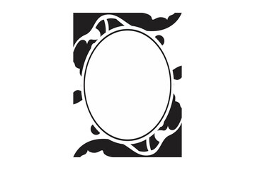 Abstract Ornament Border Design With Transparent Background