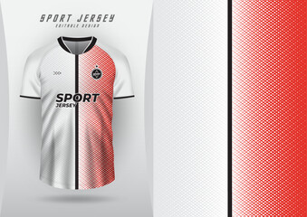 background for sports jersey football jersey running racing jersey with white and red halftone stripes.