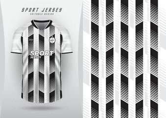 background for sports jersey football jersey running racing jersey with white and black dotted stripes pattern. - obrazy, fototapety, plakaty