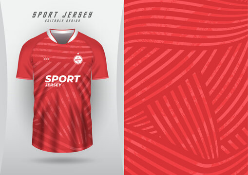 background for sports jersey football jersey running racing jersey pattern with red and red overlay lines. © SYUVECTOR