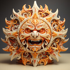 3d cartoon sun god