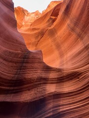 Beautiful rock formations in Antelope Canyon, Navajo Land, Arizona
