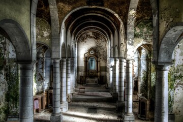 Fototapeta na wymiar Abandoned church in Belgium