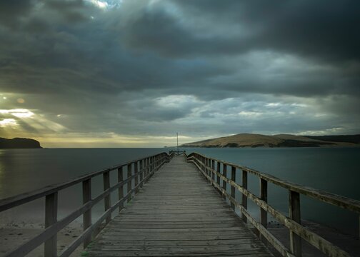 Omapere wharf, Northland New Zealand