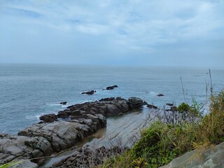 台風で荒れた九州の海
