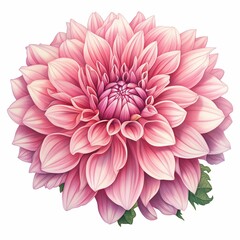 AI generated illustration of a beautiful flower on a plain background