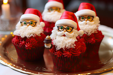 Scrooge Cupcakes christmas sweet recipes - obrazy, fototapety, plakaty