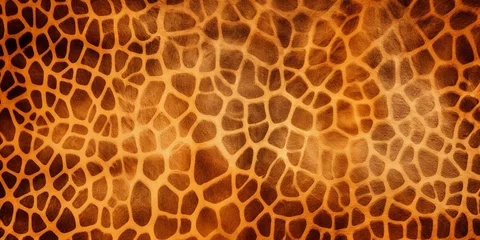 Gordijnen giraffe texture pattern seamless repeating brown burgundy white orange. © Jasper W