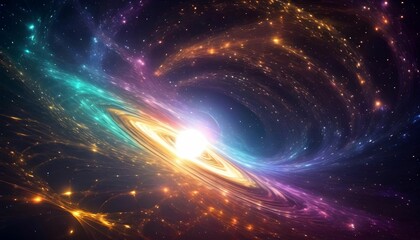 Obraz premium AI generated illustration of a starry night sky with a galaxy present in the background
