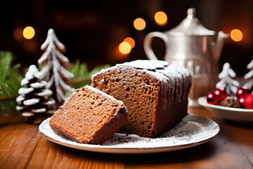 Fototapeta na wymiar Gingerbread Cake christmas sweet recipes