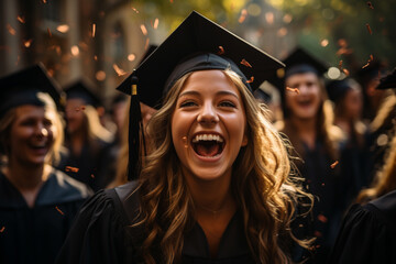 Obraz premium Graduation Student Commencement University Degree Concept.