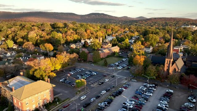 Huntsville Alabama Churches Downtown Aerial