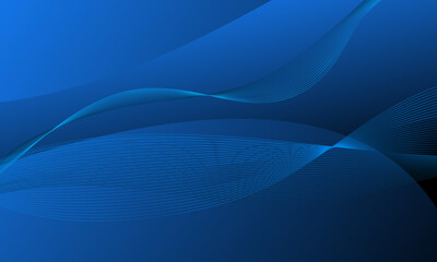 abstract blue lines wave curves smooth gradient background